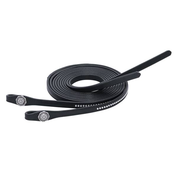 Photo of 5/8"x8' Back in Black Split Reins