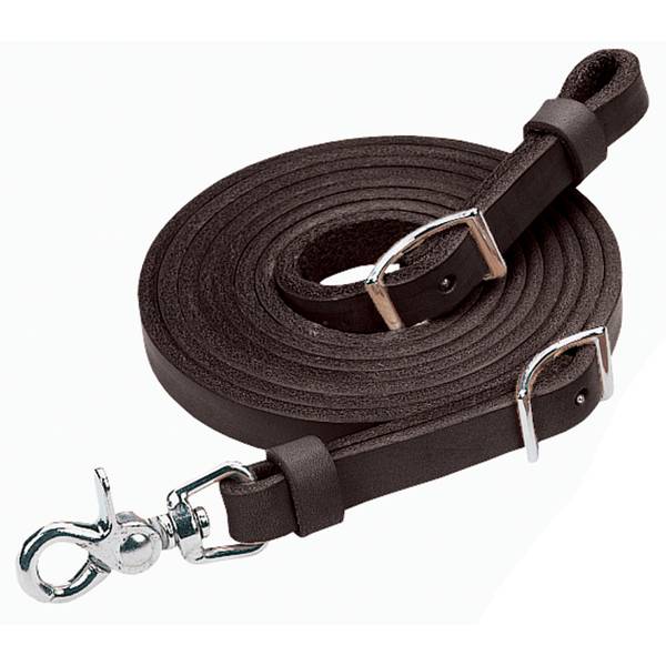 Weaver Leather 5/8" X 7' Black Leather Roper Reins