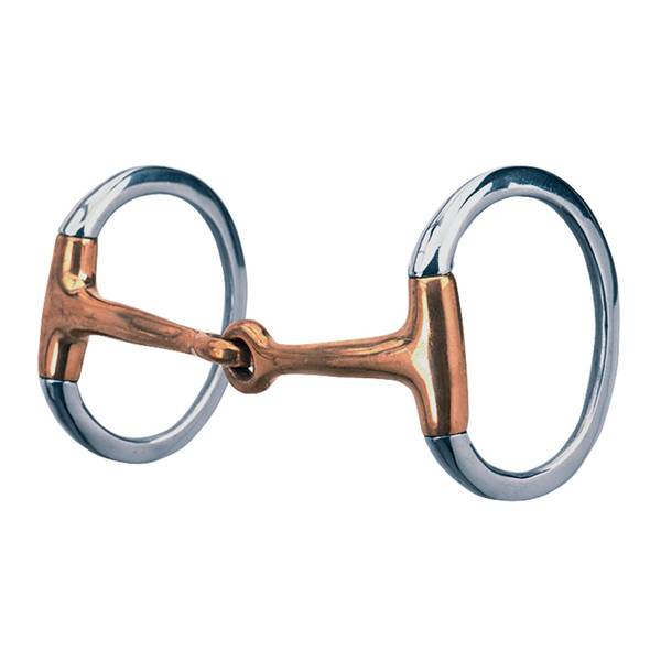 Photo of Eggbutt Snaffle Bit, 5-1/2" Copper Plated Mouth