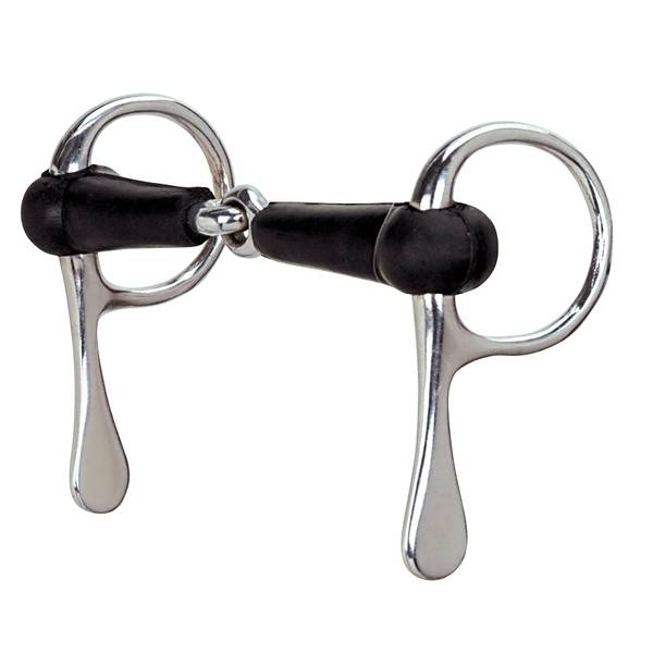Photo of Driving Bit, 5" Rubber Snaffle Mouth, Stainless Steel