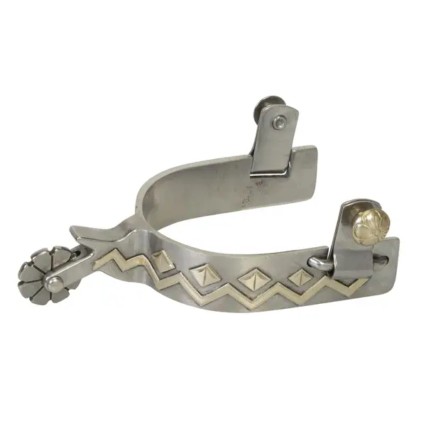 Weaver Leather 25-8193 Roping Spurs, Men's, Stainless Ste