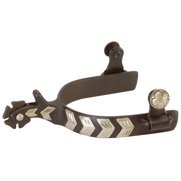 Photo of Men's Show Spurs with German Silver Chevron Trim