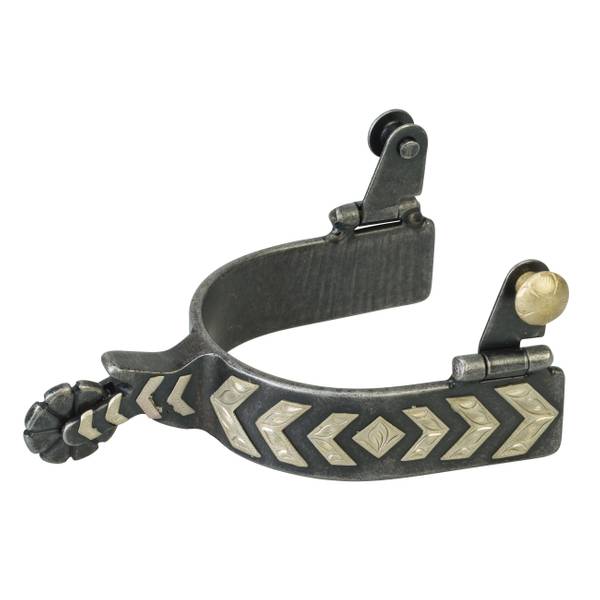 Photo of Men's Spurs with German Silver Chevron Trim