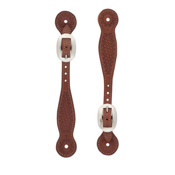 Photo of Basketweave Thin Skirting LeatherSpur Straps