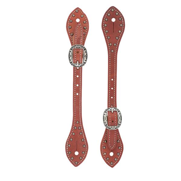 Photo of Men's Flared Buttered HarnessLeather Spur Straps