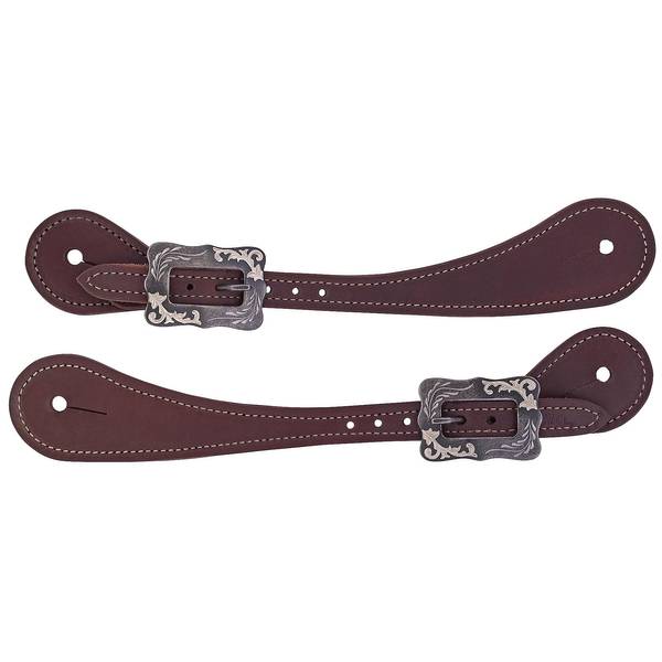 Photo of Mens Shaped Oiled Harness Leather Spur Straps