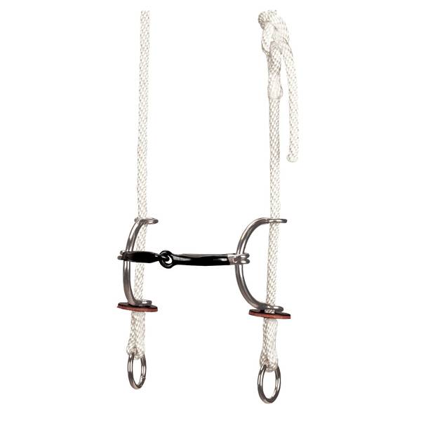 Stainless Steel Gag Headstall With Nylon Rope Cheeks NEW HORSE TACK! 