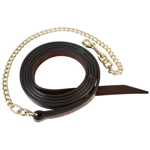 Weaver Leather 1" Single-Ply Horse Lead,with 24" Brass Plated Chain