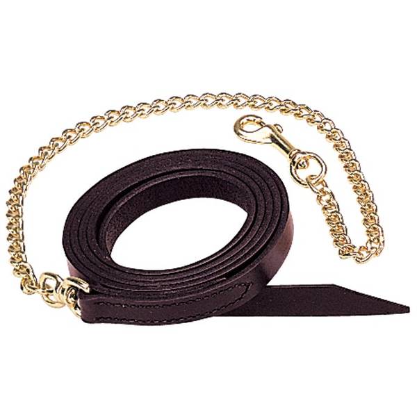 Weaver Leather 1" Single-Ply Horse Leadwith 30" Brass Plated Chain