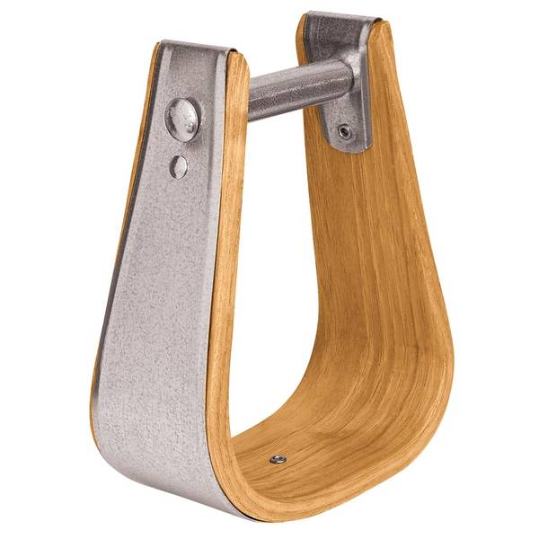 Photo of Wooden Stirrups, Deep Roper, 4" Tread