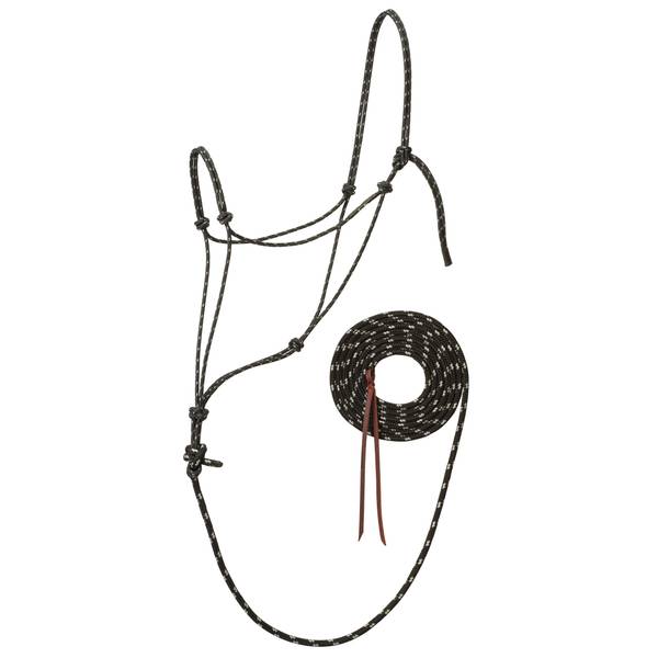 Weaver Leather Slivertip Reflective Rope Halter with 12' Lead 359615R1 Blain's Farm & Fleet