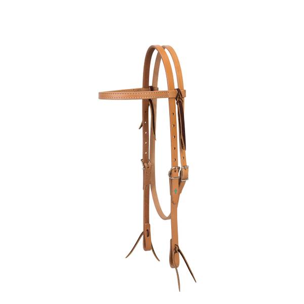 Photo of 5/8" Turquoise Cross Skirting Leather Browband Headstall