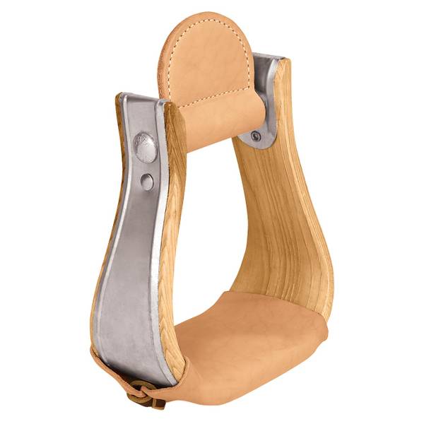 Photo of Wooden Stirrups with Leather Treads, Bell