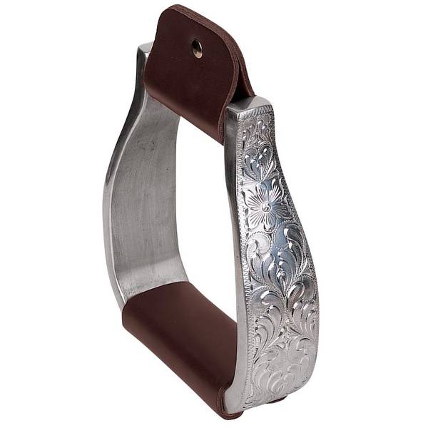 Photo of Aluminum Stirrups with Engraved Band, Visalia