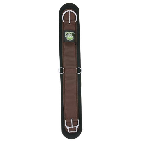 Photo of Felt Lined Straight Smart Cinch with Roll Snug Cinch Buckle-Brown