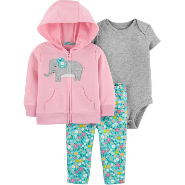 Carter's Infant Girl's 3Piece Elephant Little Jacket Set 1H544010NB