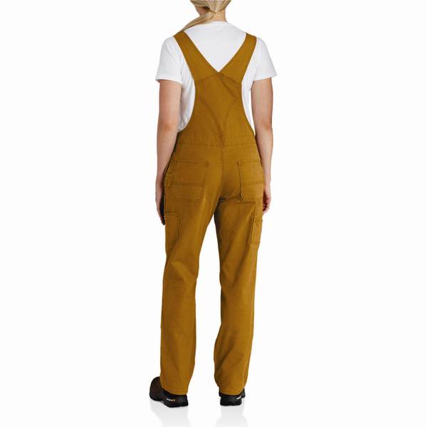 CARHARTT 102438 - Women's Crawford Double Front Bib Overalls - Dark Brown