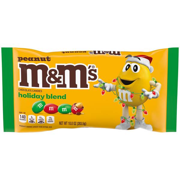 M&M's 10 oz Christmas Peanut Sharing Size Bag