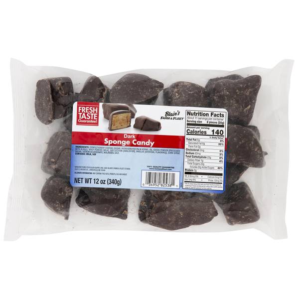 Blain's Farm & Fleet 12 oz Dark Chocolate Sponge Candy 704604 Blain