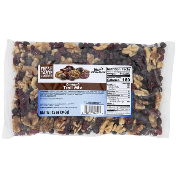 Blain's Farm & Fleet 12 oz Omega3 Trail Mix 705508 Blain's Farm & Fleet
