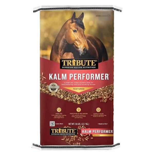 Tribute 50 lb Kalm Performer Textured Horse Feed T910TEN Blain's Farm & Fleet