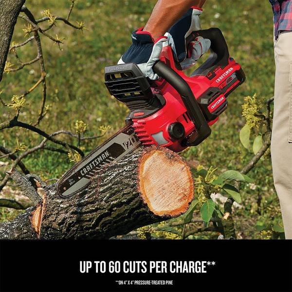 Craftsman V20 12 Cordless Compact Chainsaw Kit With 4.0 Ah Battery and Charger CMCCS620M1 Blain s Farm Fleet