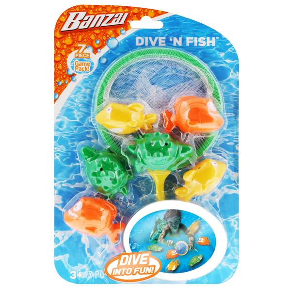 Banzai Dive 'n Fish Pool Dive Toy Game