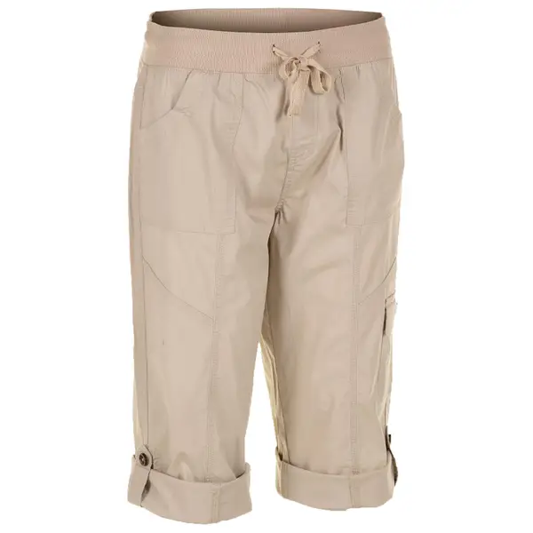 Plus Size Basic Scuba Capri Pants