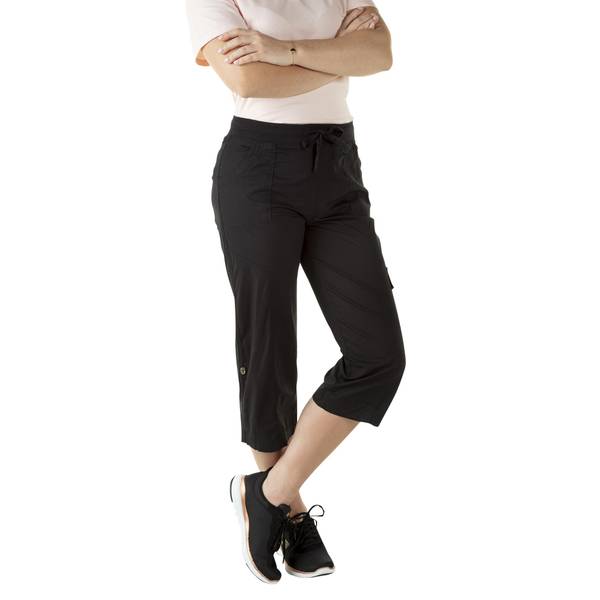 MICHAEL Michael Kors Plus Size Lux Tech Woven Stretch Straight Leg Slit Hem Capri  Pants  Dillards