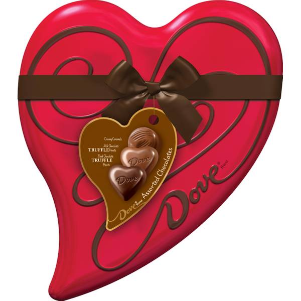 Dove 6.5 oz Assorted Chocolate Heart Tin 366307 Blain's Farm & Fleet