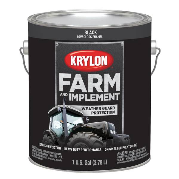 Krylon Rust Tough 12 Oz. Gloss Alkyd Enamel Spray Paint, Black