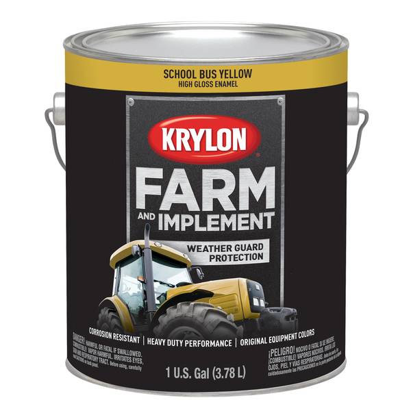 Photo of School Bus Yellow High Gloss Farm and Implement Brush On-Paint