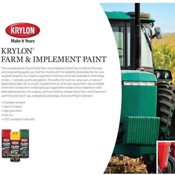 Krylon Oliver Green High Gloss Farm and Implement Brush On-Paint