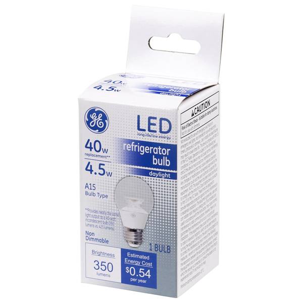 GE Light Bulb, Refrigerator, Daylight, 4.5 Watts