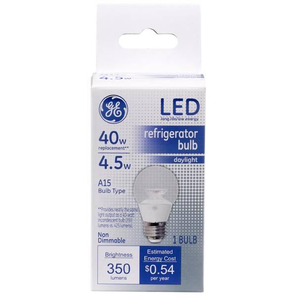 GE LED Daylight Refrigerator A15 Light Bulb