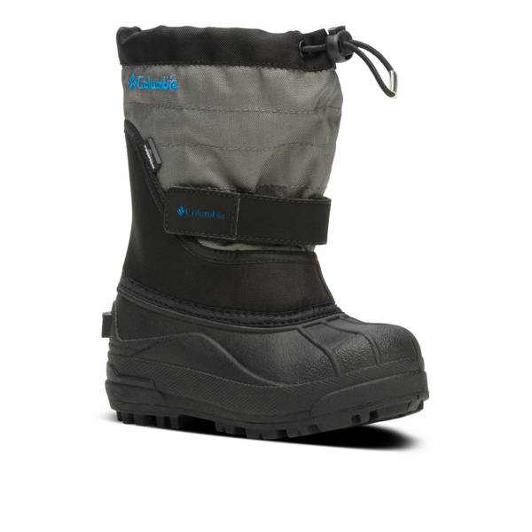 Columbia Boy's Powderbug Boots, Black/Grey, 5 - 1637873-010-5 | Blain's ...