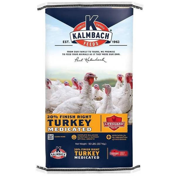 Photo of 50 lb 20% Finish Right Turkey Medicated Pellets