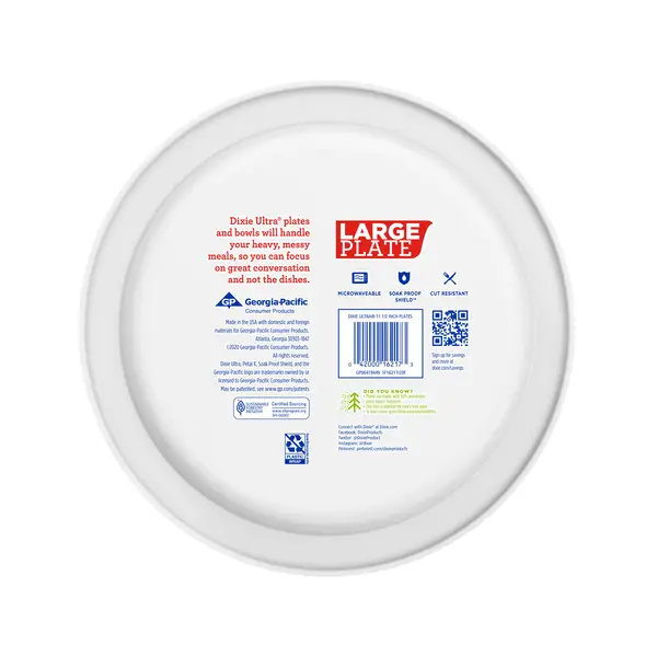 Dixie Ultra Large 11.5 Paper Plates - 12ct : Target