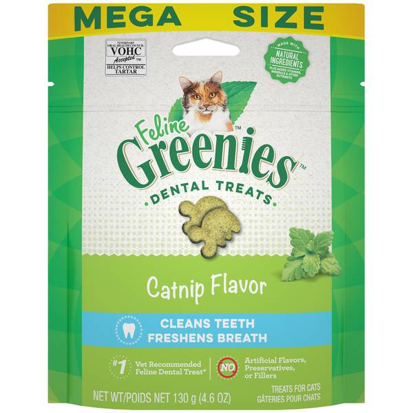 Feline Greenies 4.6 oz Catnip Flavor Dental Cat Treats GRN11137