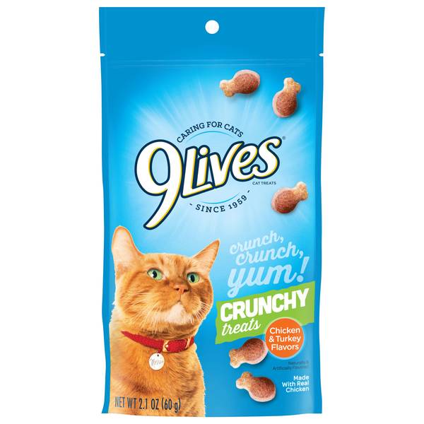 UPC 079100527298 product image for 9 Lives 2.1 oz Crunchy Chicken and Turkey Cat Treats | upcitemdb.com