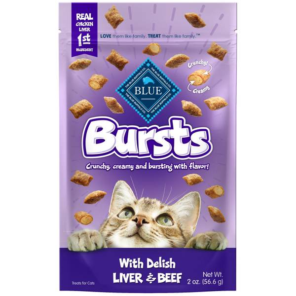 Photo of 2 oz Chicken Liver and Beef Bursts Crunchy Cat Treats