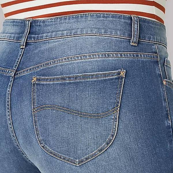lee riders women's belted cuffed capri jean