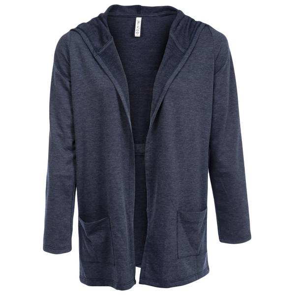 womens navy hooded cardigan