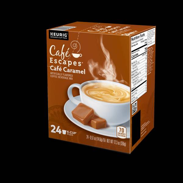 Cafe Escapes 24 Count Cafe Caramel Coffee K-Cup Pods - 5000330126