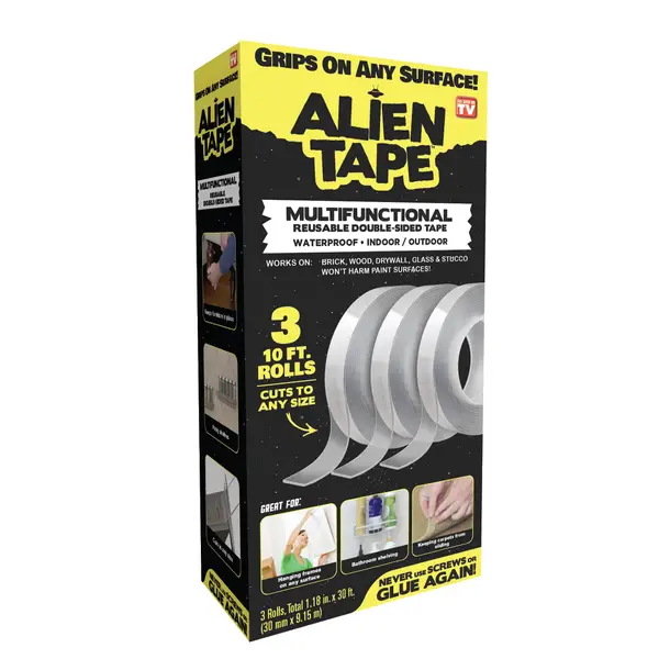 Alien Tape Multipurpose Removable Adhesive Transparent Flex Grip Mounting  Tape 1lb
