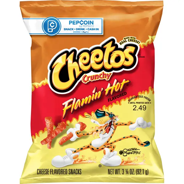  Cheetos Cheese Snacks, Crunchy, Flaming Hot, 3.25 Ounce (Pack  of 28)