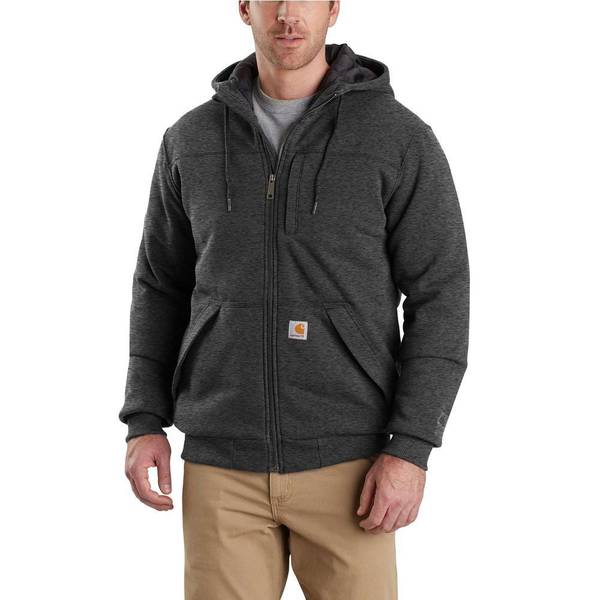 Carhartt Men's Rockland Quilt Lined Zip Sweatshirt, Carbon Heather, XL ...