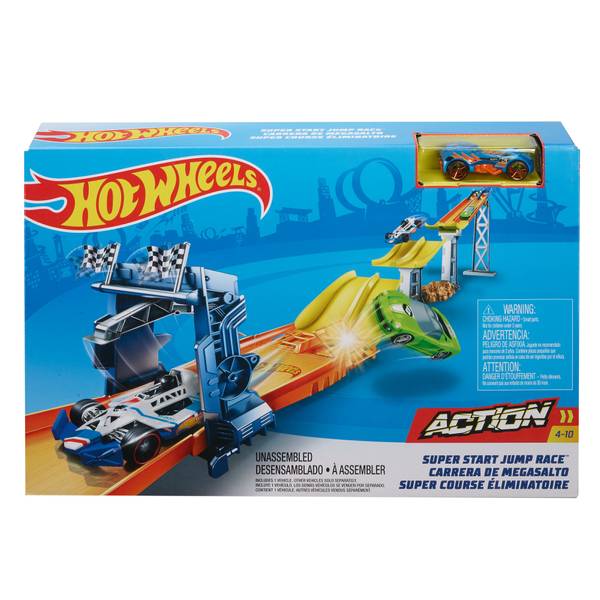 hot wheels super start jump race track set