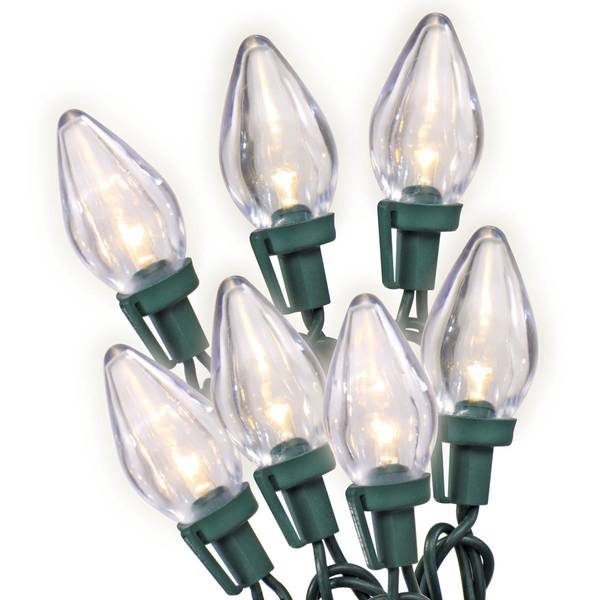 Warm White LED C7 Twinkle Bulbs