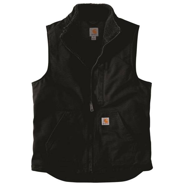 Carhartt Men's Washed Sherpa Mock Vest, Black, XL - 104277-BLK-XL ...